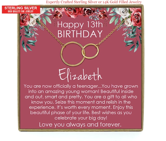 13th Birthday Girl Official Teenager, Thirteenth Birthday Necklace, Gi -  Sayings into Things