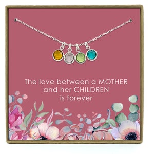 Mom Gift From Daughter Necklace, Mother&#39;s Day Gift, Gifts for Mom, Mom Necklace, Mother Necklace, Mother&#39;s Day, Birthstone Charm Necklace