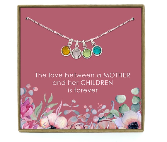 Mom Gift From Daughter Necklace Mother s Day Gift Gifts for Mom Mom Necklace Mother Necklace Mother s Day Birthstone Charm Necklace Etsy