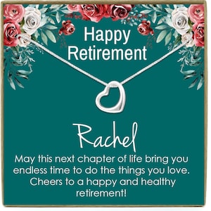 Retirement Gifts for Women Necklace, Retirement Necklace for Women Coworker Retirement Gift gifts, Teacher Retirement Gift
