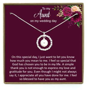 Cadeau de mariage tante de la mariée, cadeau tante de la mariée, cadeau de mariage des jeunes mariés, collier tante, cadeau de remerciement, cadeau de fête nuptiale