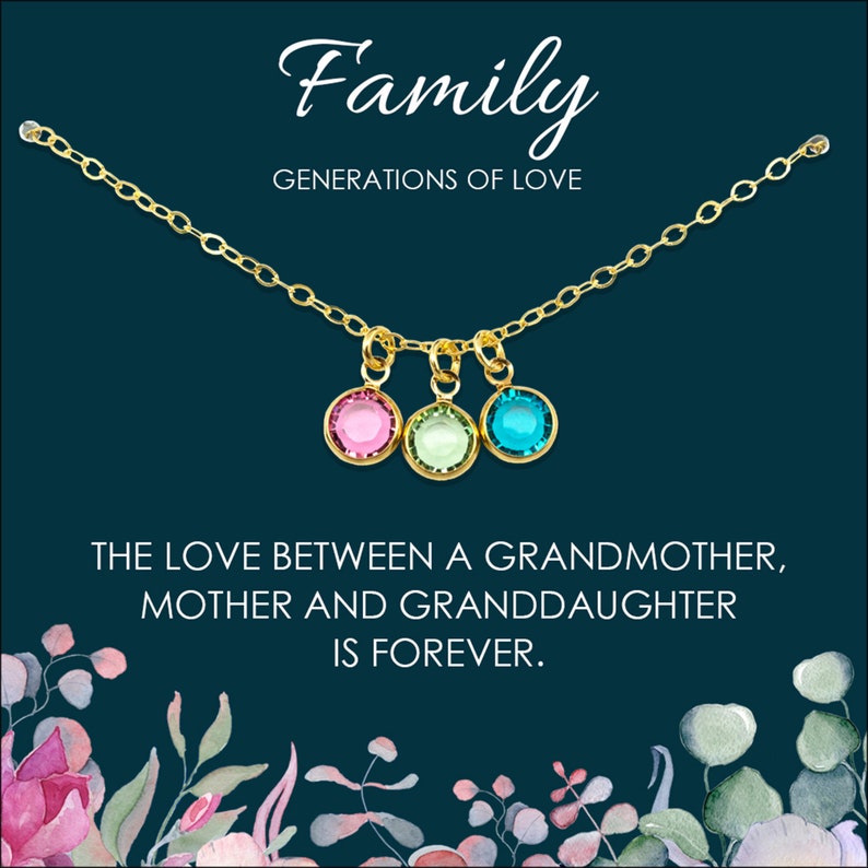 Mothers Day Gift for Grandma Grandma Birthstone Necklace Etsy Canada