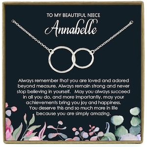 Cadeau pour nièce, cadeau nièce, cadeau d'anniversaire pour nièce, carte d'anniversaire nièce, cadeau pour collier nièce, bijoux nièce, cadeau pour nièce de tante
