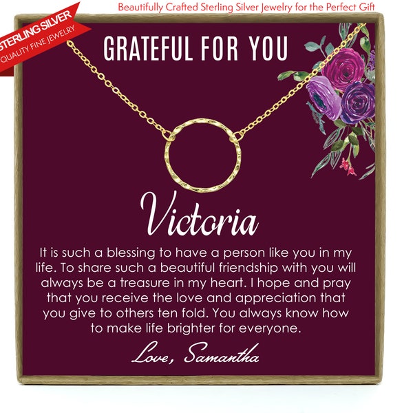 Appreciation Gift, Thank you gift, Gift for friend, Best friend gift, Gratitude Gift, Best friend necklace, Thank you for being in my life