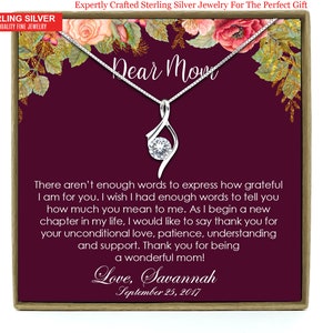 Mother of the Bride Gift, Mother of the Bride Gift from Daughter, Mother of the Bride Necklace, Mom Wedding Gift from Bride