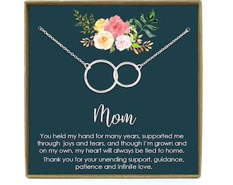 Mom Gift From Daughter Necklace, Mother's Day Gift, Gifts for Mom, Mom Necklace, Mother Necklace, Mother's Day, Interlocking Circles