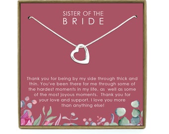 Sister of the Bride Gift, Sister Wedding Gift, Sister Maid of Honor Gift, Sister Gifts, Thank you Gift to Maid of Honor, Matron of Honor