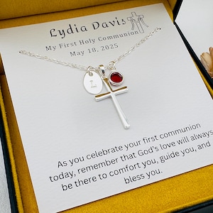 First Communion Gift, First Communion Necklace, First Holy Communion, 1st Communion, Communion Gift,  Sterling Silver