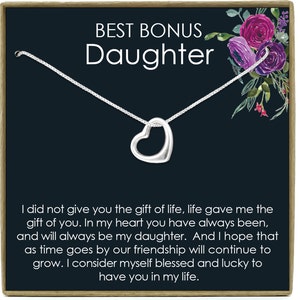 Bonus Daughter Gift, Step Daughter Gift, Stepdaughter Necklace, Stepdaughter Gift, Gift for Stepdaughter, Step Daughter Birthday