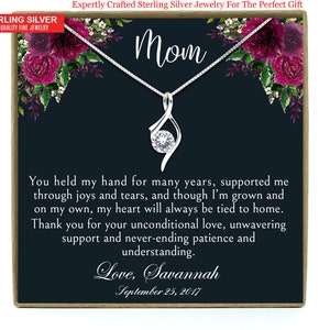 Mother of the Bride Gift, Mother of the Bride Gift from Daughter, Mother of the Bride Necklace, Mom Wedding Gift from Bride