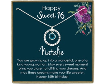 16th birthday gift girl necklace, Sweet 16 gift, Sweet 16 Necklace, Gift for 16 year old girl