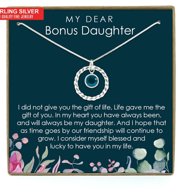 Bonus Daughter Gift, Step Daughter Gift, Stepdaughter Necklace, Stepdaughter Gift, Gift for Stepdaughter, Step Daughter Birthday