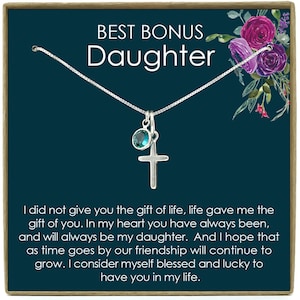 Bonus Daughter Gift, Step Daughter Gift, Stepdaughter Necklace, Stepdaughter Gift, Gift for Stepdaughter, Step Daughter Birthday