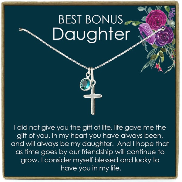 Bonus Daughter Gift, Step Daughter Gift, Stepdaughter Necklace, Stepdaughter Gift, Gift for Stepdaughter, Step Daughter Birthday