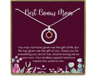Bonus Mom Gift for Step Mother Gift from Bride, Step Mom Gift for Stepmom Necklace, Step Mom Wedding Gift