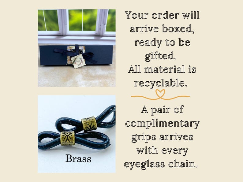 Minimal style eyeglass chain. Matte brown, golden harvest and turquoise colored glass beads. Brown leather Sunglasses holder. Glasses cord. image 11