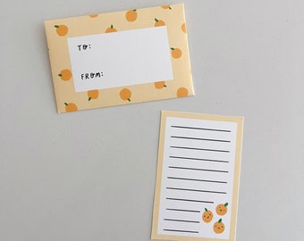 Printable Clementine Stationery Set | Printable Stationery | Instant Download | Digital File | Mini Stationery | Gift Card Holder