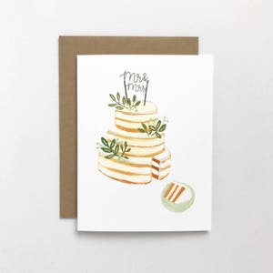 Wedding Layered Cake - Wedding Card