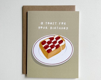 Toast Birthday Card / Blank Card