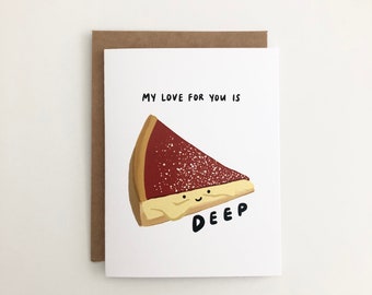My Love For You Is Deep - Love Card, Anniversary Card, Birthday Card, Everyday Card