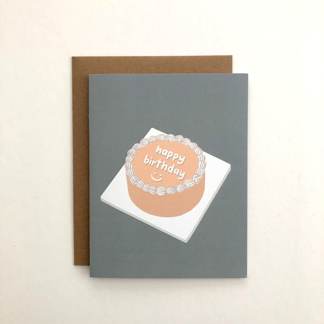 Happy Birthday :) - Birthday Card, Blank Card - Etsy