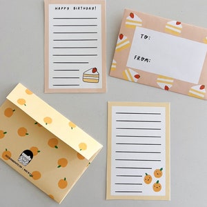 Printable Clementine Stationery Set Printable Stationery Instant Download Digital File Mini Stationery Gift Card Holder image 4