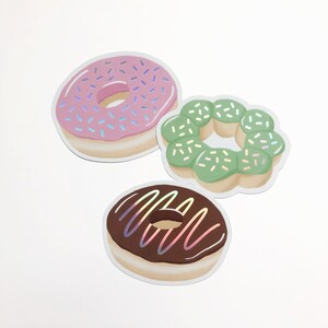 Donut sterben geschnitten holographische Aufkleber Set