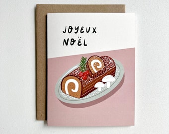 Buche De Noel - Christmas Card, Holiday Card, Blank Card