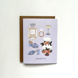 Wedding Essentials - Wedding Card, Congrats Card, Bridal Shower Card, Blank Card, Engagement Card