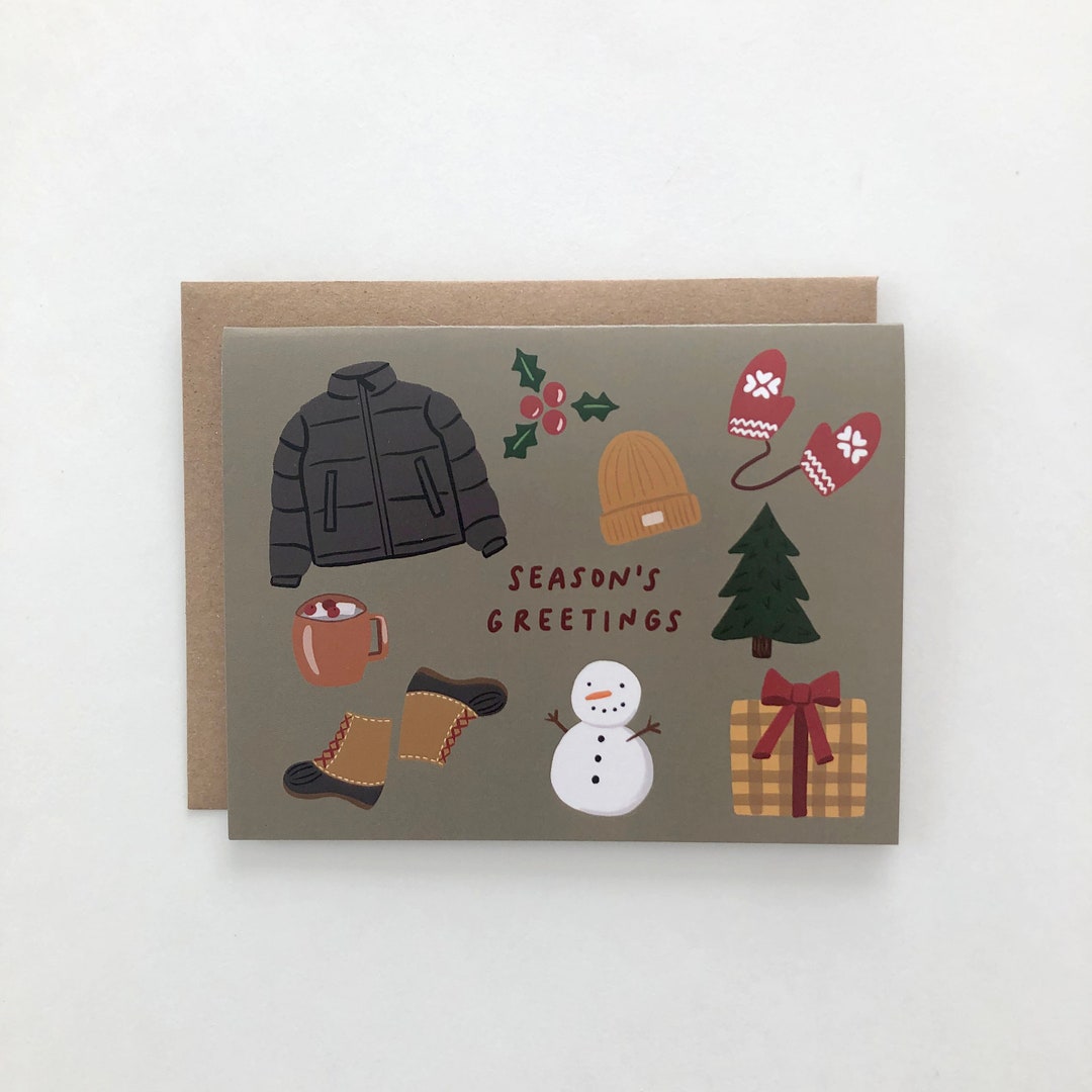 Biglietto Natale Bsb - Paesaggio Invernale Con Busta