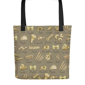 Italian Pasta Tote bag in Taupe