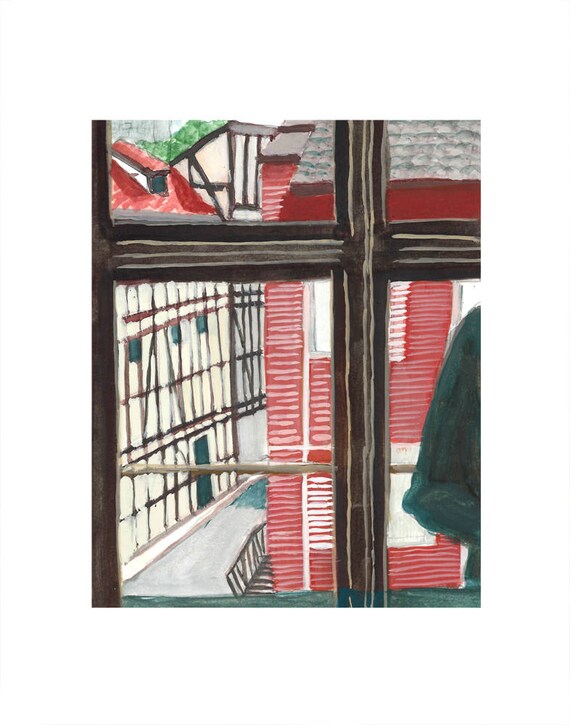 Widok Na Kłajpeda Litwa Okno Muzeum Zegara 11x14 Cal Matowy Etsy