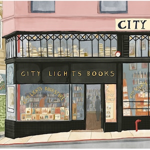 City Lights Bookstore, San Francisco Wall Art Print