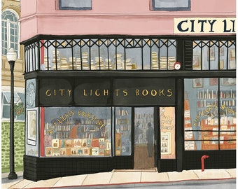 City Lights Bookstore, San Francisco Wall Art Print