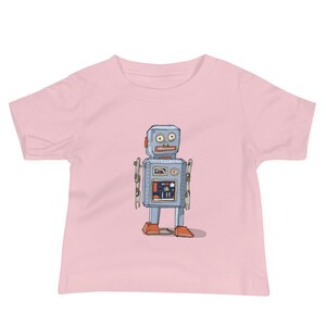 Retro Robot Baby Jersey Cotton Short Sleeve Tee