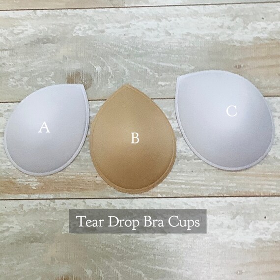 Buy Nude & White Bra Cups for Wedding Dress, Foam Cups Size A B C D DD,  Bridal Bra Sew in Cups, Bra Inserts, Teardrop Bra, Nude Bra, Bra Cups  Online in India 