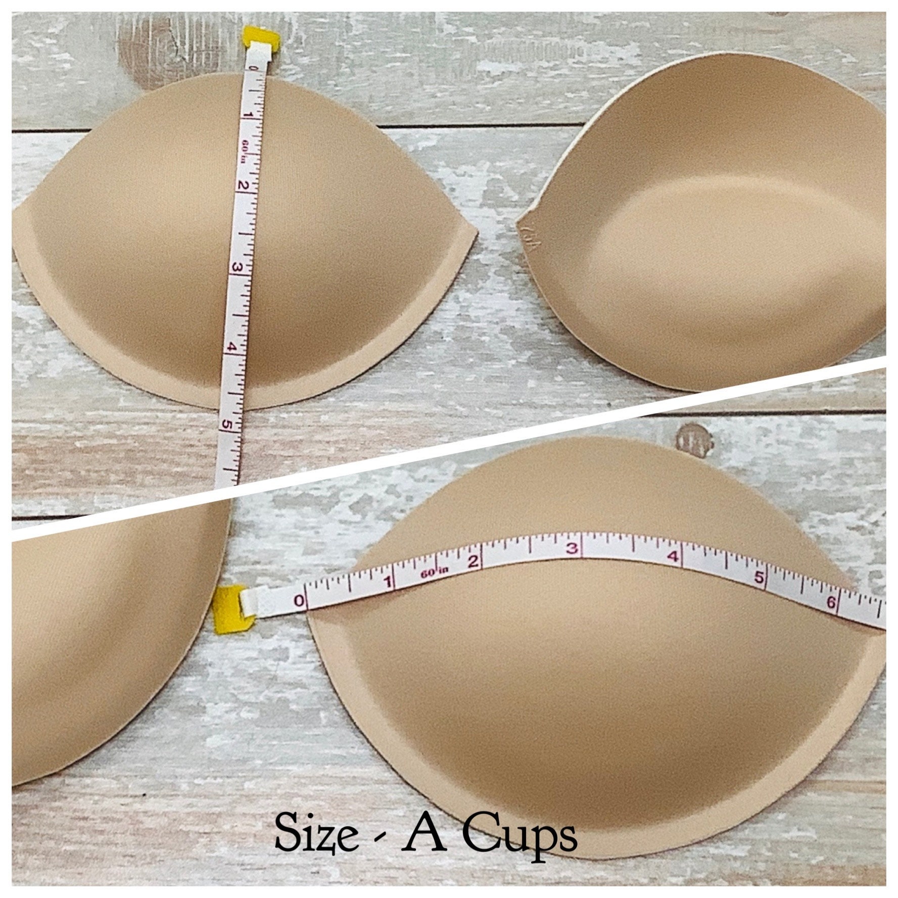 Push up Cups for Sew In, Form Filled Push up Cups Size A, B, C, Bridal