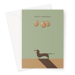 Cartão de aniversário de Dachshund de chocolate - Barkday feliz para todos os amantes de cães!