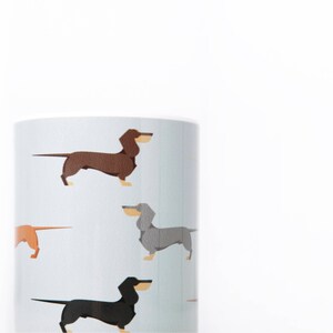 Chocolate, Blue, Cream, Black and Red Dachshund Mug Unique Sausage Dog Gift Robin's Egg Blue Mug image 3