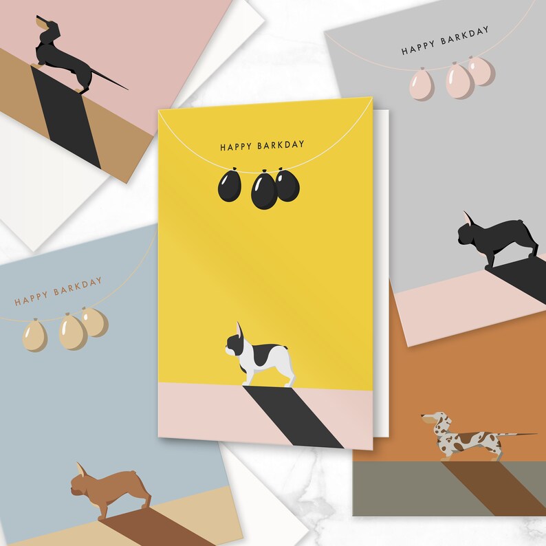 Carte d’anniversaire Cream Dachshund - Joyeux Barkday pour tous les amoureux des chiens! image 2