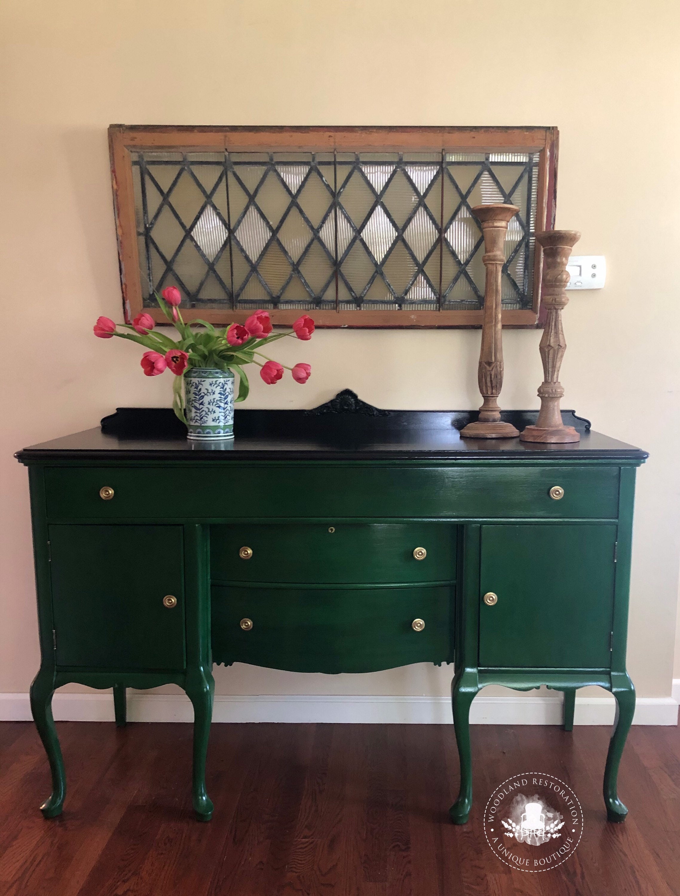 SoldSold Vintage Queen Anne Sideboard/ Buffet Etsy