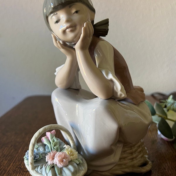 Lladro Girl Figurine With Flowers Etsy lladro-girl-figurine-with-flowers-etsy