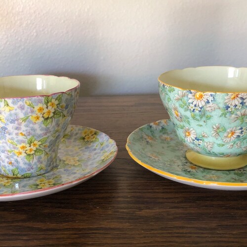 Choice - Shelley Marguerite Teacup White Daisies Yellow Chintz Shelley Primrose discount Pink Chintz Cup Saucer Bridal Shower Wedding Party Tea Party