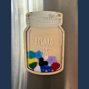Personalized Reward Jar with Tokens | Classroom | Teacher Star Jar | Chore Chart | Reward Jar with Tokens | Potty Training | Star Jar