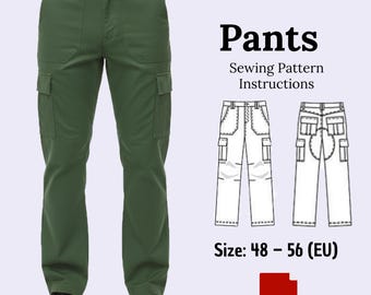 Men's Cargo Pants Sewing Pattern | Trekloom Utility Trousers (PDF)