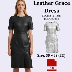 Wykrój sukienki Leather Grace | Dopasowany panel midi (wykrój PDF)
