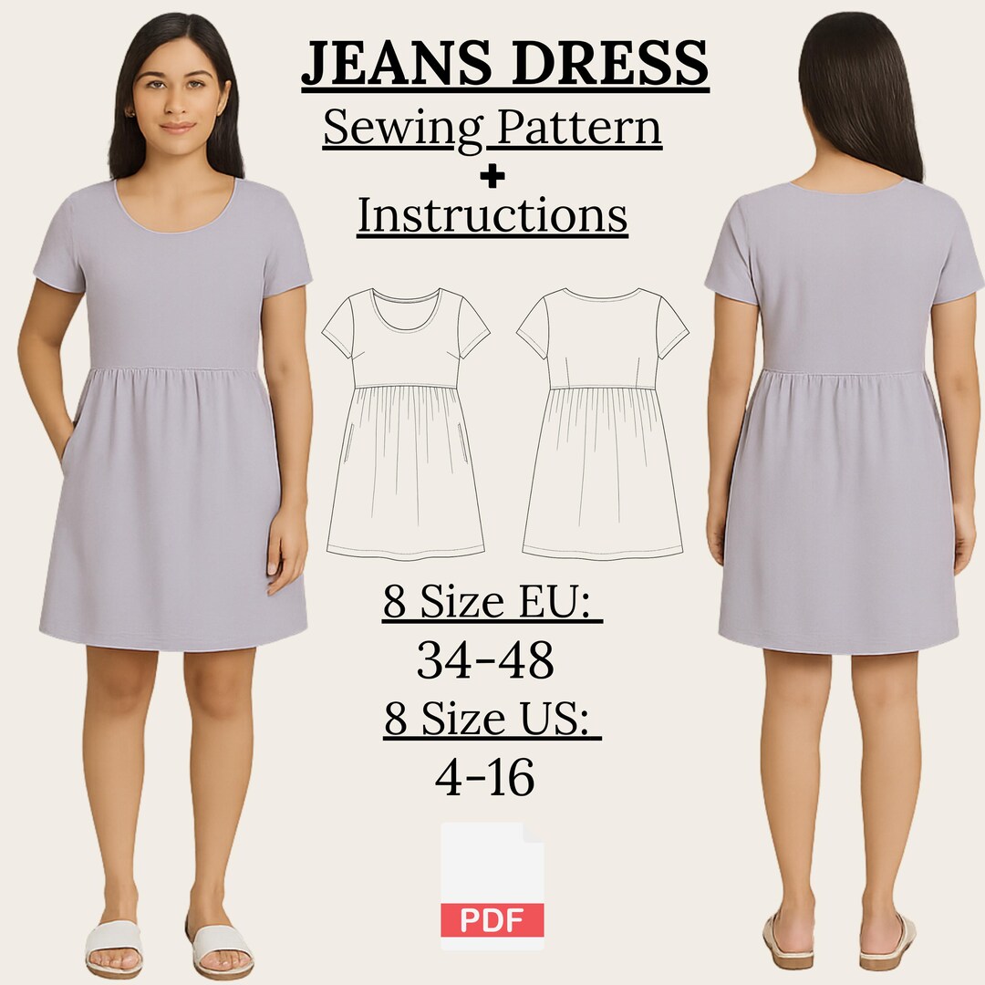 denim dress sewing pattern Sew Different Ladies Essential : Arts, Crafts & Sewing chunky button placket Denim Dress 119 | Burda