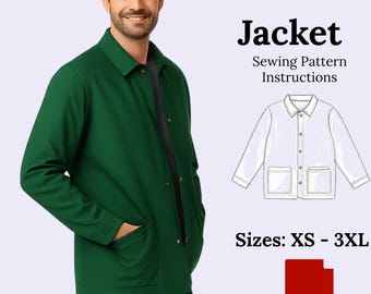Unisex Workwear Jacket Sewing Pattern | Solvar Coat (PDF Pattern)