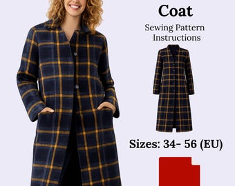 NYRIEL Coat Sewing Pattern | Women’s Long Elegant Silhouette (PDF Pattern)