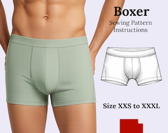 Men's Boxer Briefs Sewing Pattern – Core Fit, XXS-XXXL (PDF Pattern)